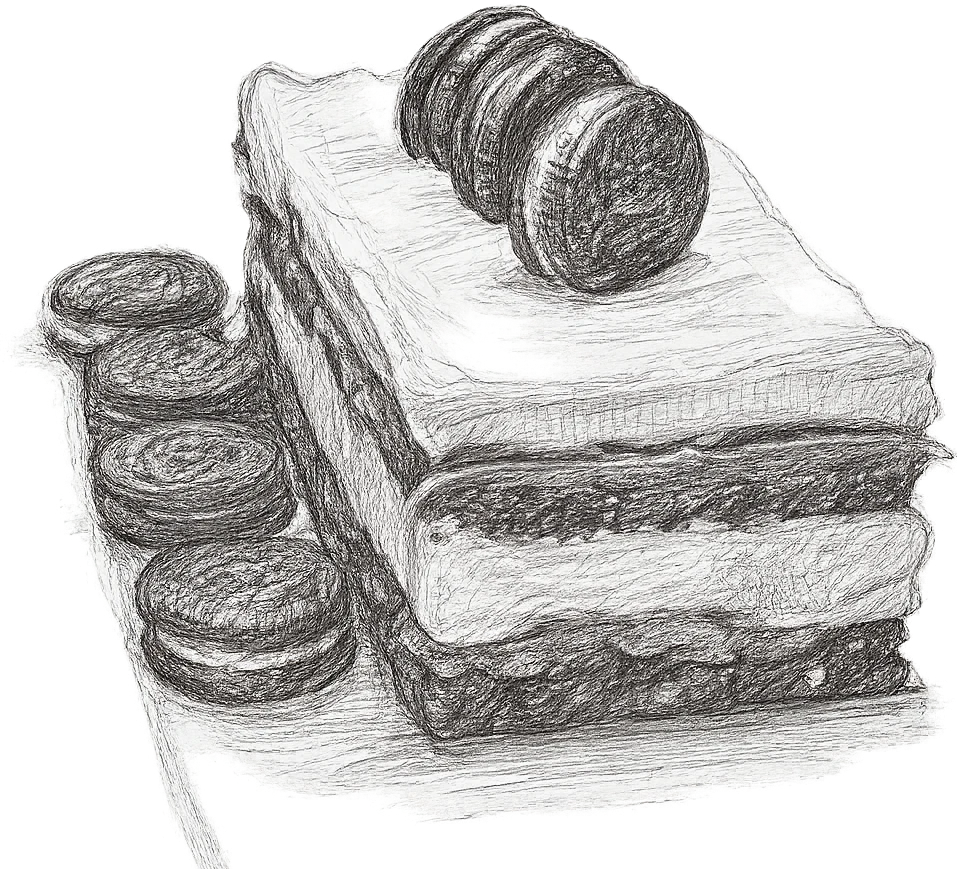 Draw of an oreo cake